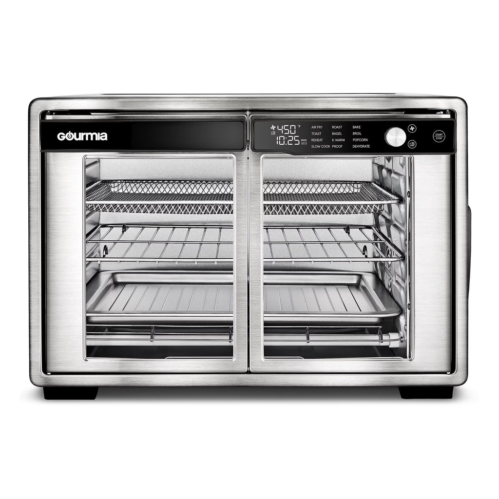 Gourmia 1700W 9-Slice Digital Toaster Oven Air Fryer. 12 Cooking Preset. 35L. Stainless Steel