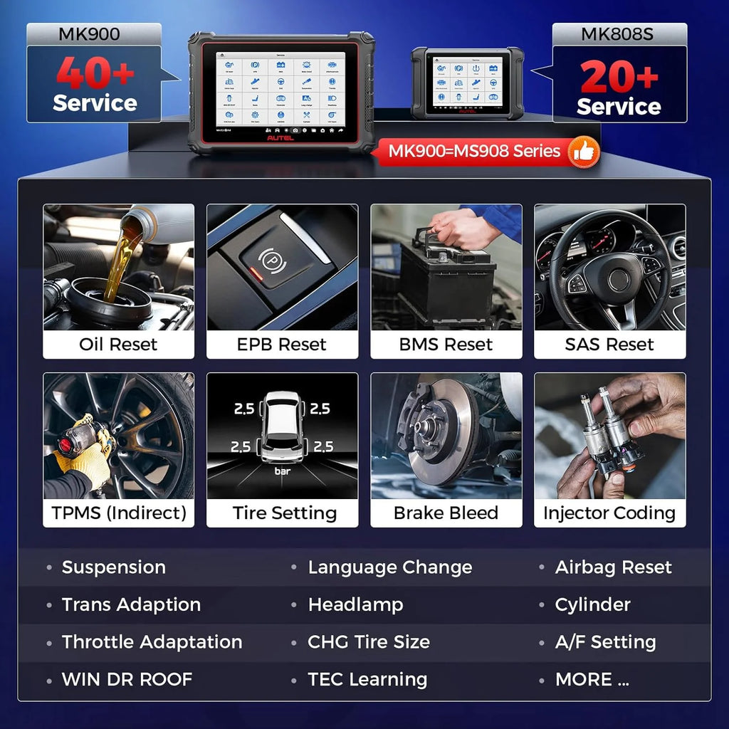 Autel Scanner MaxiCOM MK900 Automotive Diagnostic Scan Tool OBD2 All System Diagnose. 40+ Service. Active Tests. FCA Autoauth & SGW. Upgraded Ver. of MaxiCheck MX808S. MX900