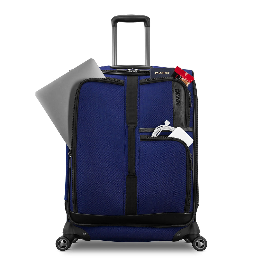 American Tourister Cargo Max 25 Softside Medium Checked Spinner Luggage Single Piece - Sapphire Blue