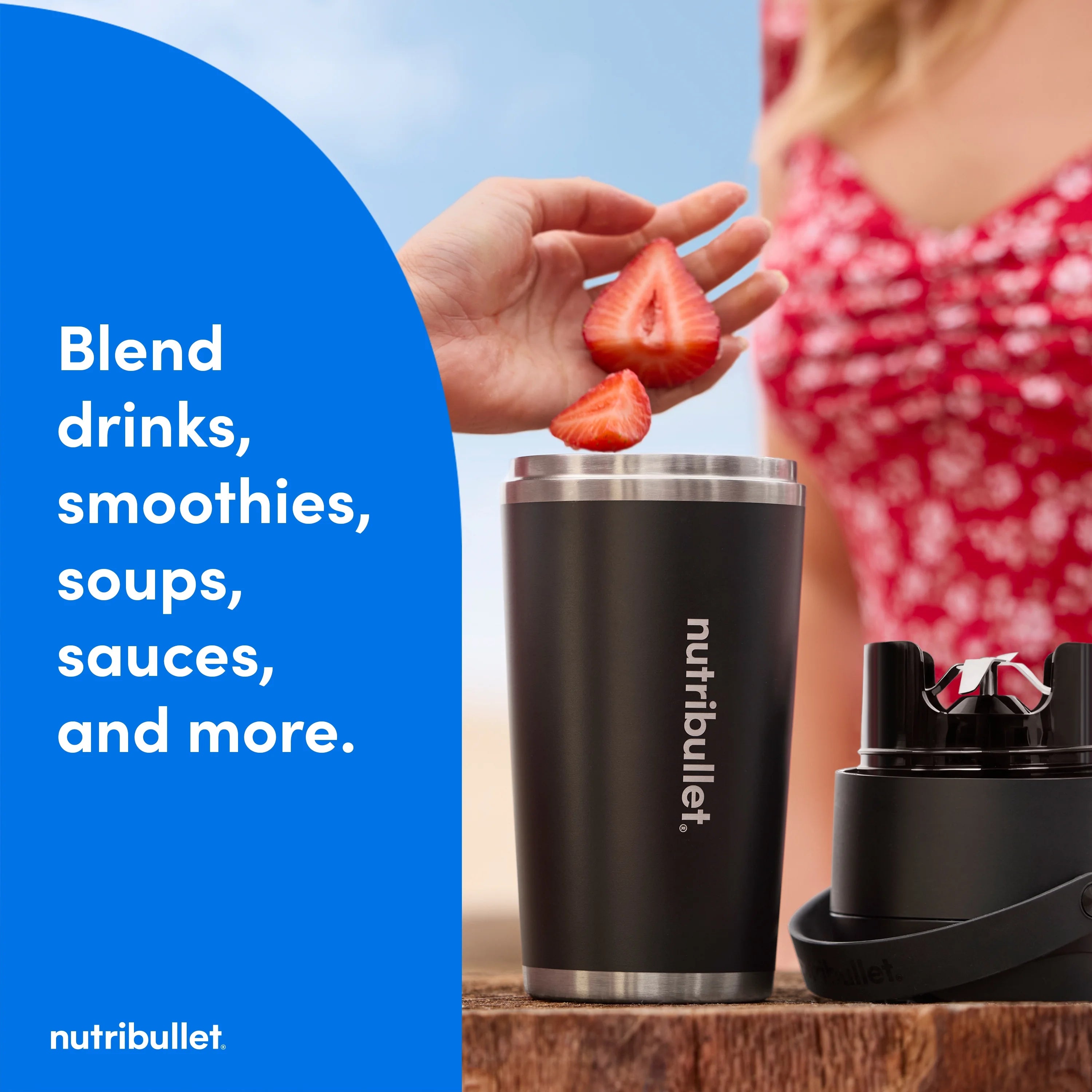 nutribullet Flip Insulated Portable Blender NBPB10350AK - Matte Black. 18oz