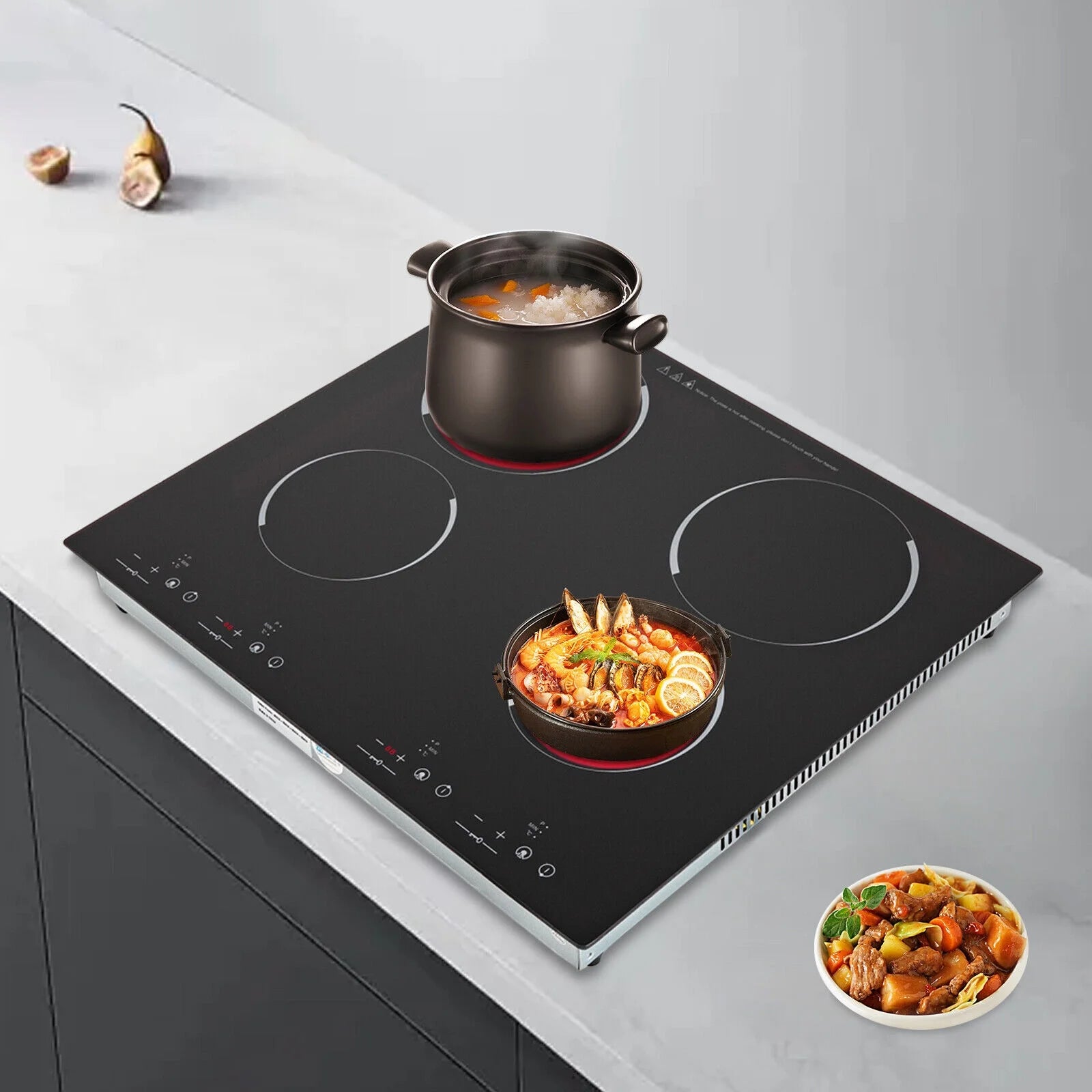 4-Burners Electric Ceramic Cooktop Built-in Cooktop Stove Ceramic Cooking Stove for kitchens. cabins