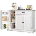 Coffee Bar. Lofka 42 Kitchen Storage Cabinet. Sideboard Buffet Cabinet with 8 Shelves. 1 Drawer