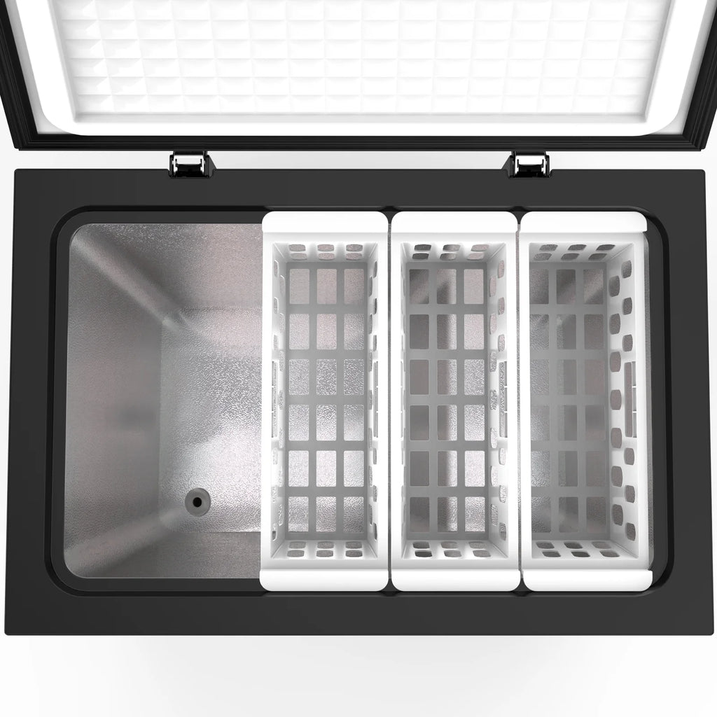 KNDKO 7.0 cu.ft. Chest Freezer with Adjustable Temperature. Free Standing Top Open Door Compact Freezer with Removable Basket for Kitchen/Home/Bar/Garage/Office