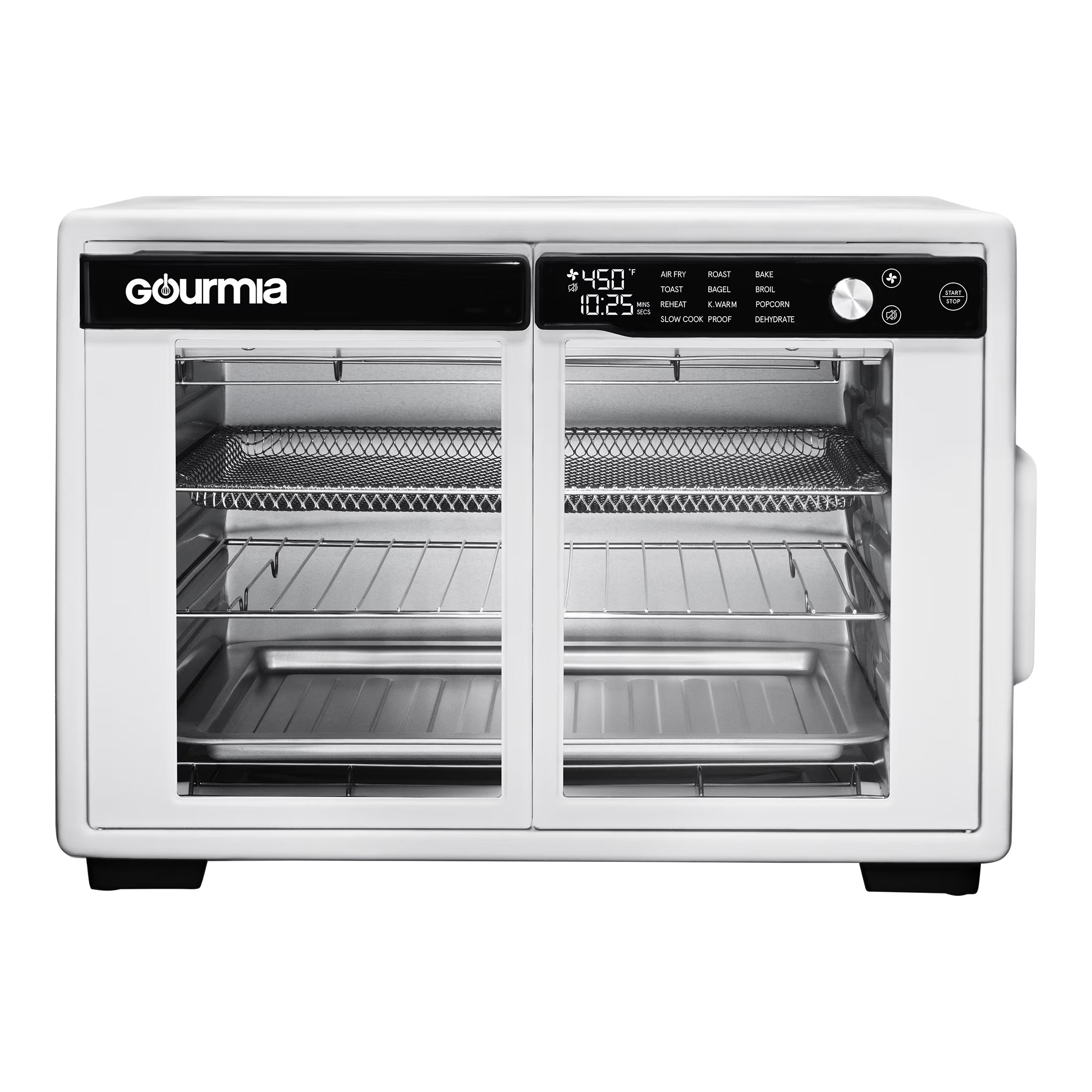 Gourmia 1700W 9-Slice Digital Toaster Oven Air Fryer. 12 Cooking Preset. 35L. Stainless Steel