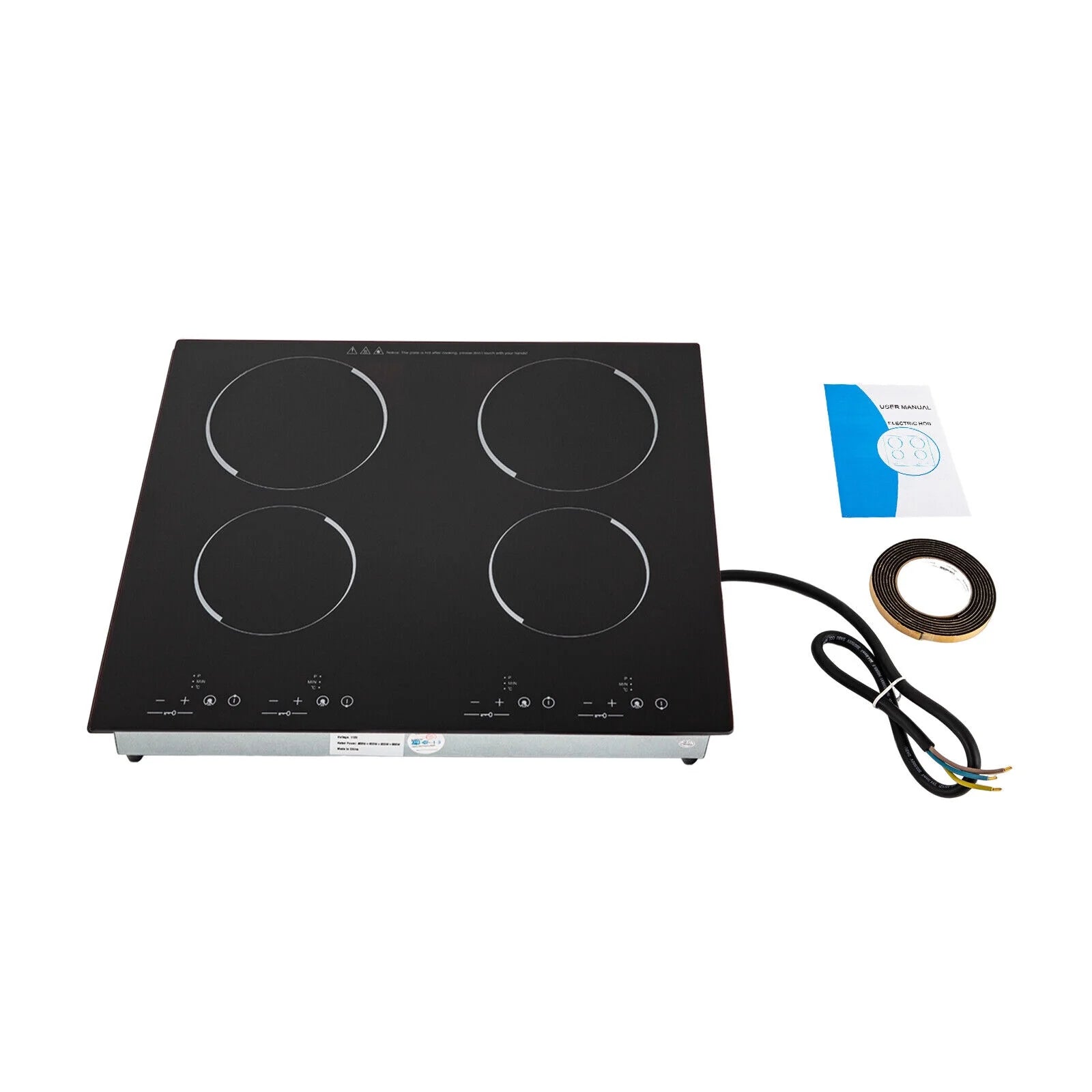 4-Burners Electric Ceramic Cooktop Built-in Cooktop Stove Ceramic Cooking Stove for kitchens. cabins