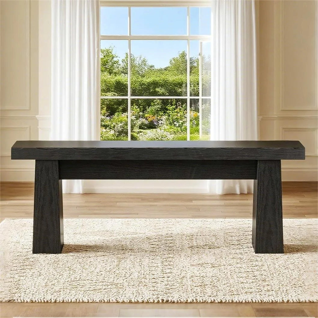 Fnova 48 Wooden Two - Person Backless Entryway Bench with Under - Bench Storage for Outdoor Garden. Living Room. Bedroom. Dining Room. Hallway