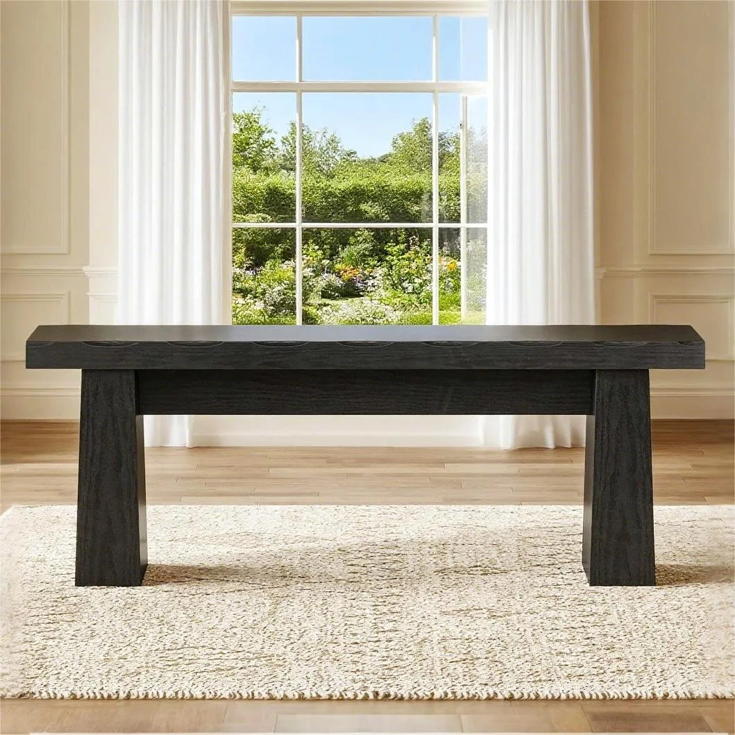 Fnova 48 Wooden Two - Person Backless Entryway Bench with Under - Bench Storage for Outdoor Garden. Living Room. Bedroom. Dining Room. Hallway