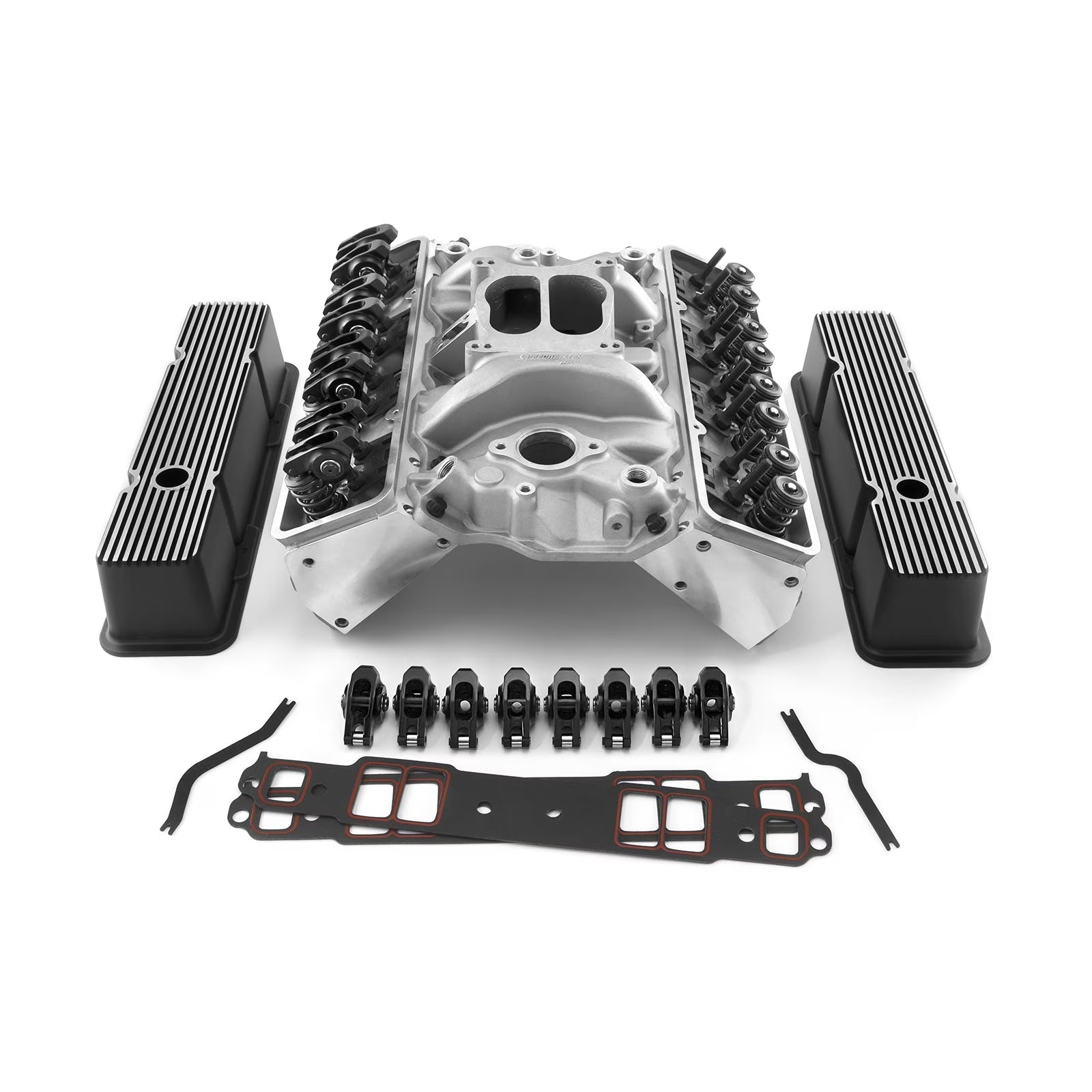 Speedmaster 1-435-004 Compatible with Chevy SBC 350 Straight Cylinder Head Top End Engine Combo Kit [Hydraulic Flat Tappet]