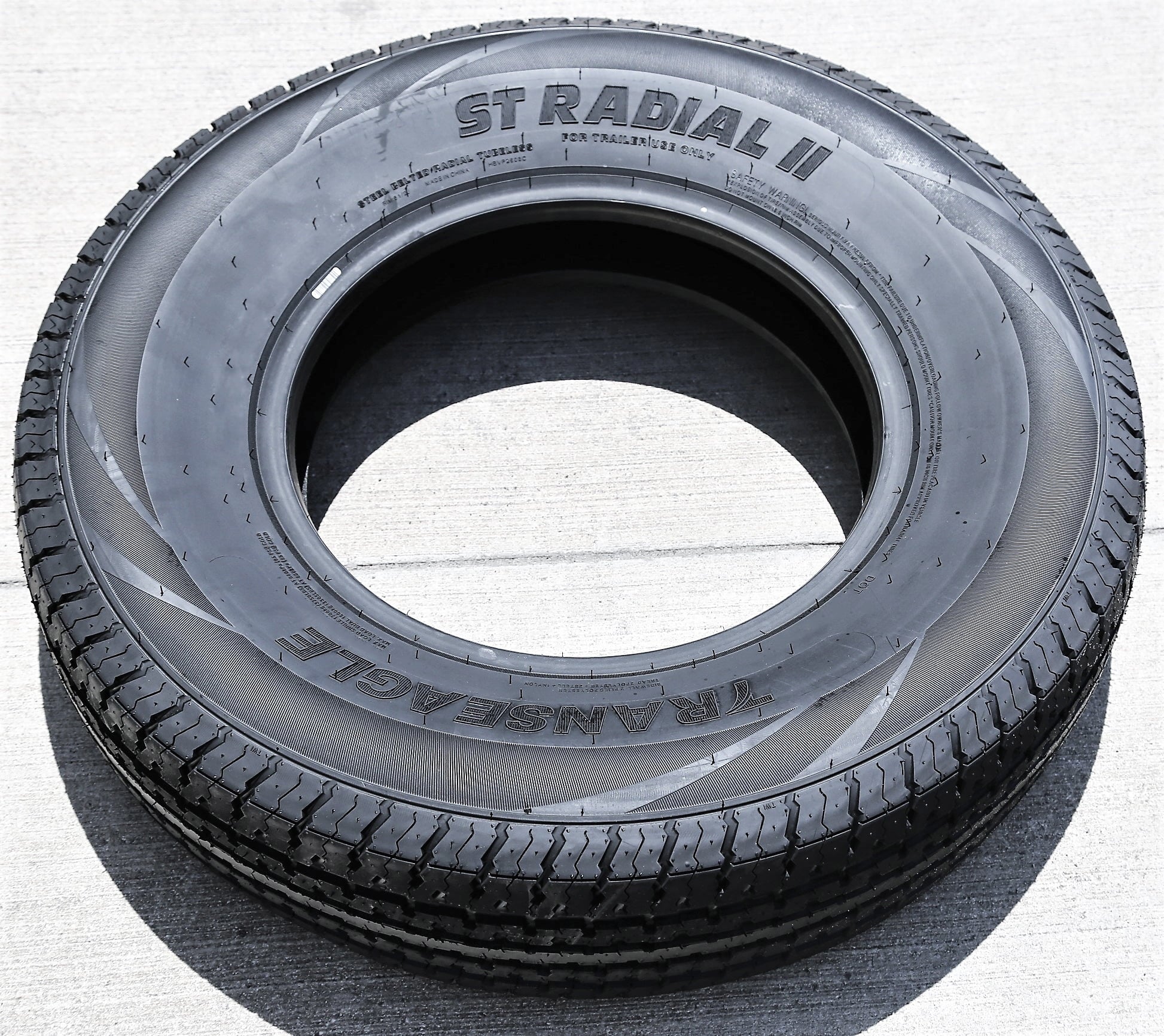 Set of 4 Transeagle ST Radial II Steel Belted ST225/75R15 225/75R15 117/112L E 10 Ply Trailer Tires