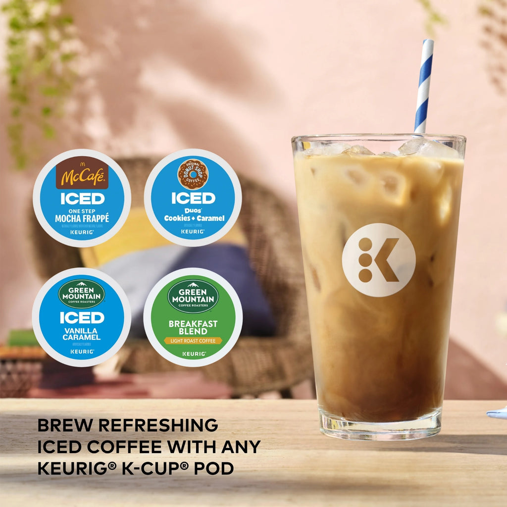 Keurig K-Iced Essentials Iced and Hot Single-Serve K-Cup Pod Coffee Maker. White