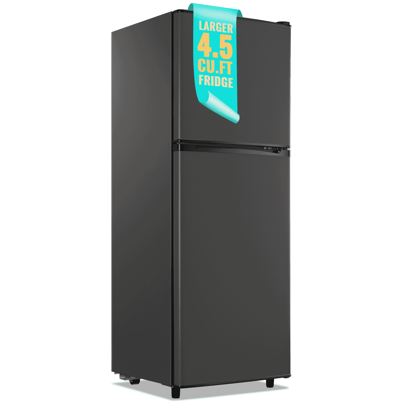WANAI 4.5 Cu.ft Large Size Mini Fridge with Adjustable Thermostat. Compact Refrigerator Silver. New