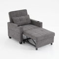Convertible Futon Sofa Bed. 3-in-1 Multi-Functional Sleeper Chair Bed with USB Ports. Adjustable Backrest Recliner.for Living Room Bedroom Small Space. Tech Cloth. Dark Grey