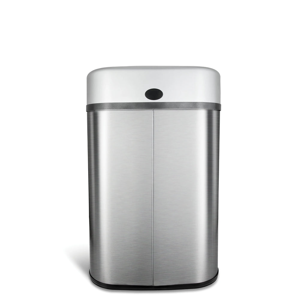 Nine Stars Automatic Trash Can. 21 Gallon Stainless Steel. Motion Sensor Hands Free Soft Close Lid Garbage Bin. Silver