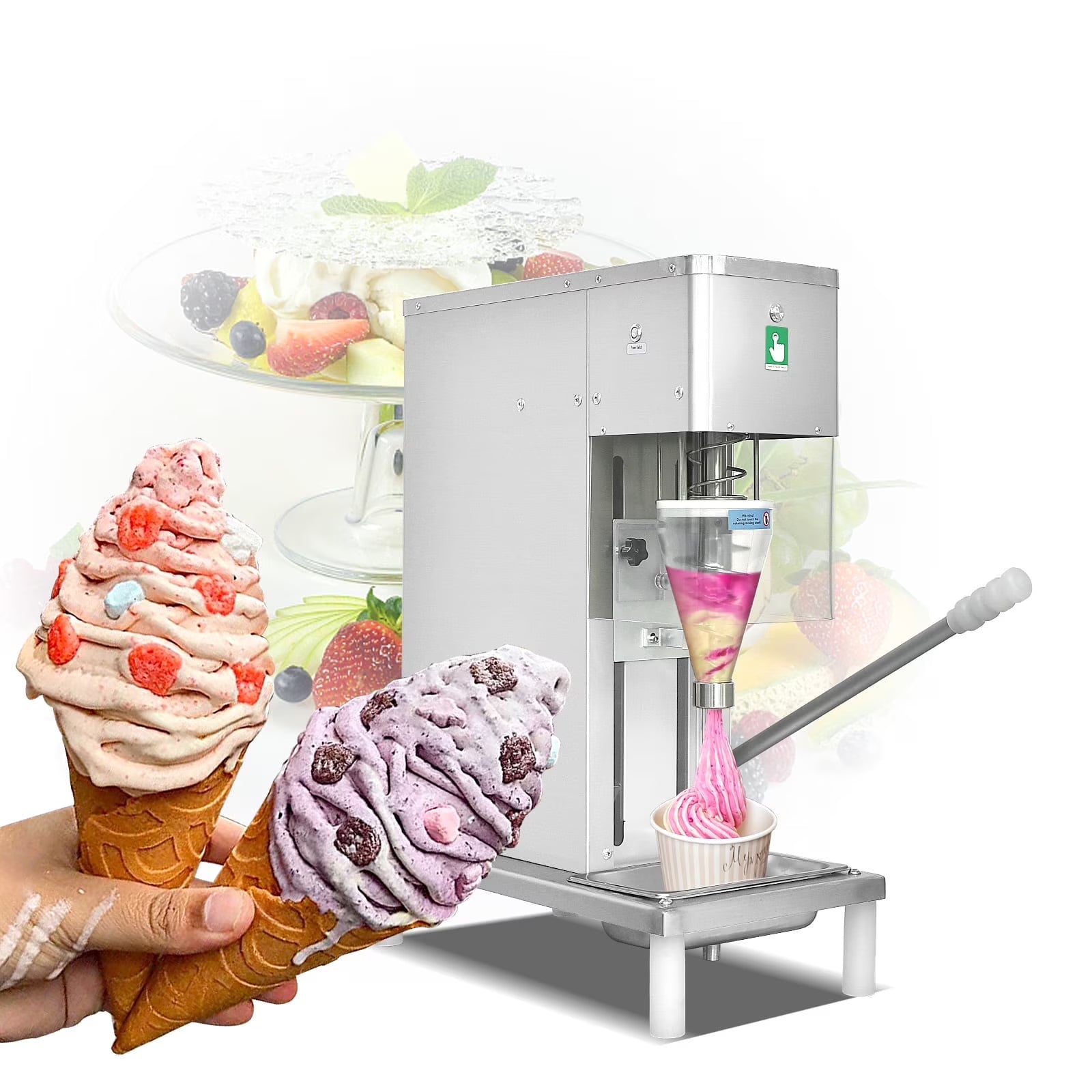 Kolice Commercial Frozen Yogurt Gelato Ice Cream Blending Machine.Swirl Ice Cream Machine