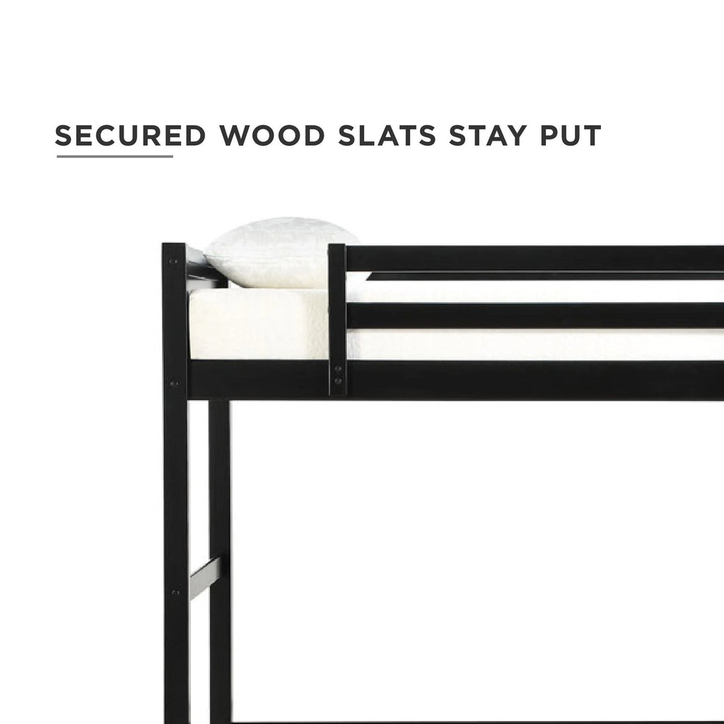 Your Zone Kiarah Twin Loft Bed with Ladder. White