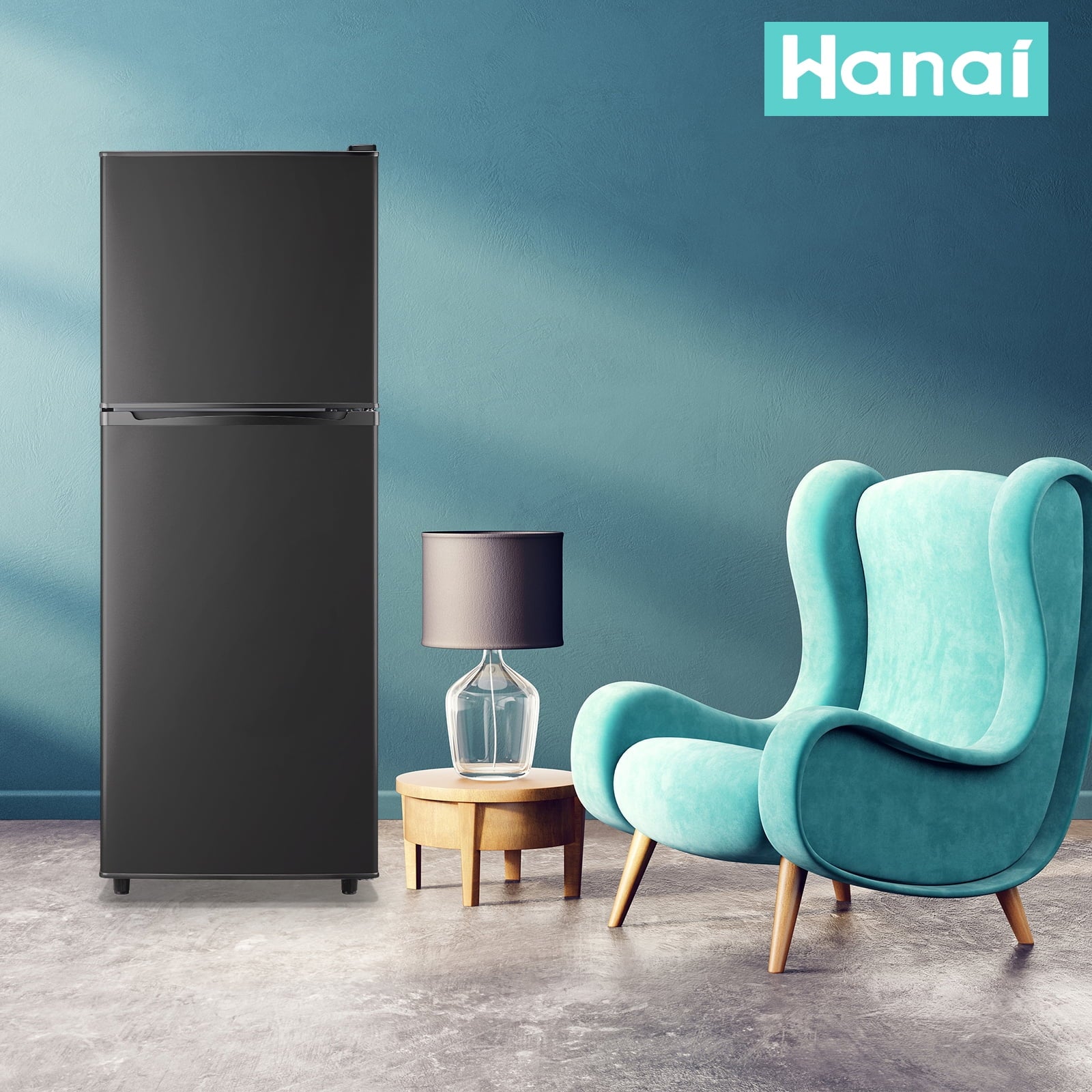 WANAI 4.5 Cu.ft Large Size Mini Fridge with Adjustable Thermostat. Compact Refrigerator Silver. New