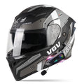 Bluetooth Modular Motorcycle Helmets for Adults Motorbike DOT Approved. Full Face Flip up Anti-Fog Helmet Built-in Dual Speaker with Microphone for Men and Women