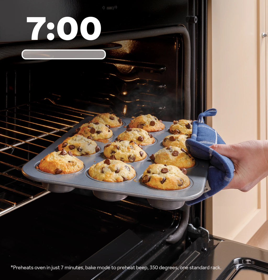 GE? 30 5.0 Cu. ft. 240 Volts Free-Standing Electric Range with Crisp Mode in Stainless Steel