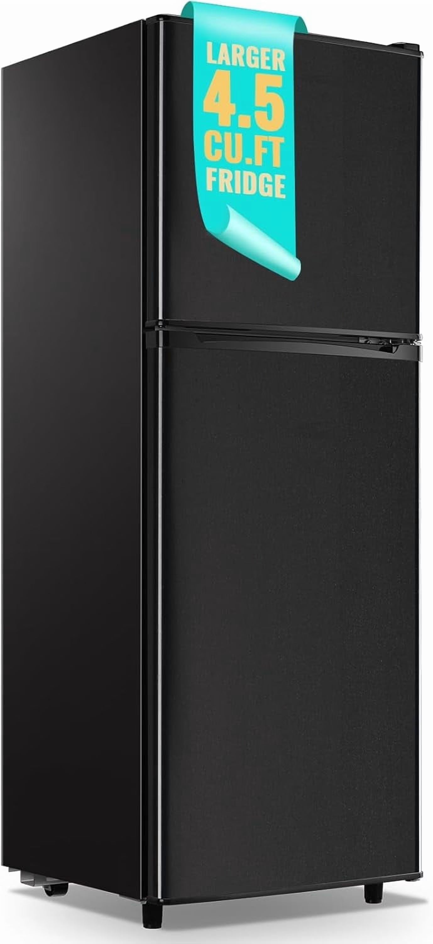 WANAI 4.5 Cu.ft Large Size Mini Fridge with Adjustable Thermostat. Compact Refrigerator Silver. New