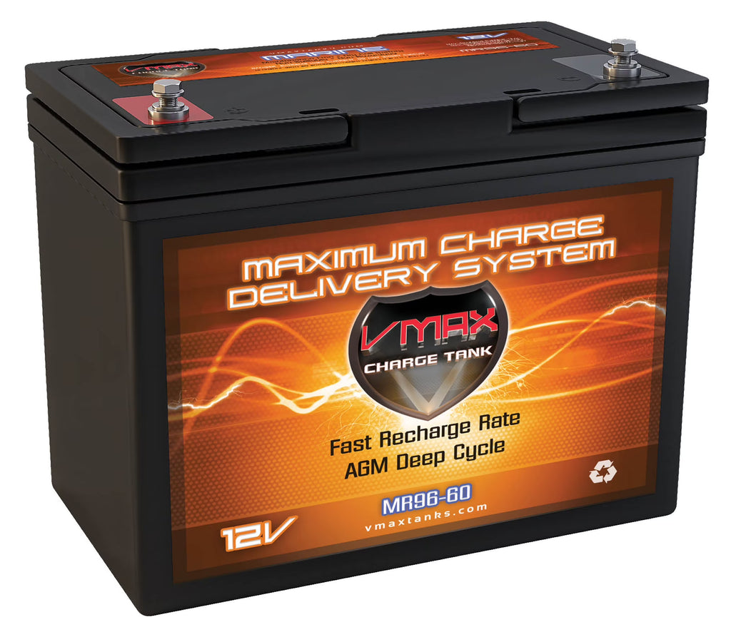 vmax mr96-60 12v 60ah agm deep cycle marine battery for motorguide bulldog 40 freshwater tm foot control 12v. 40lb trolling motor