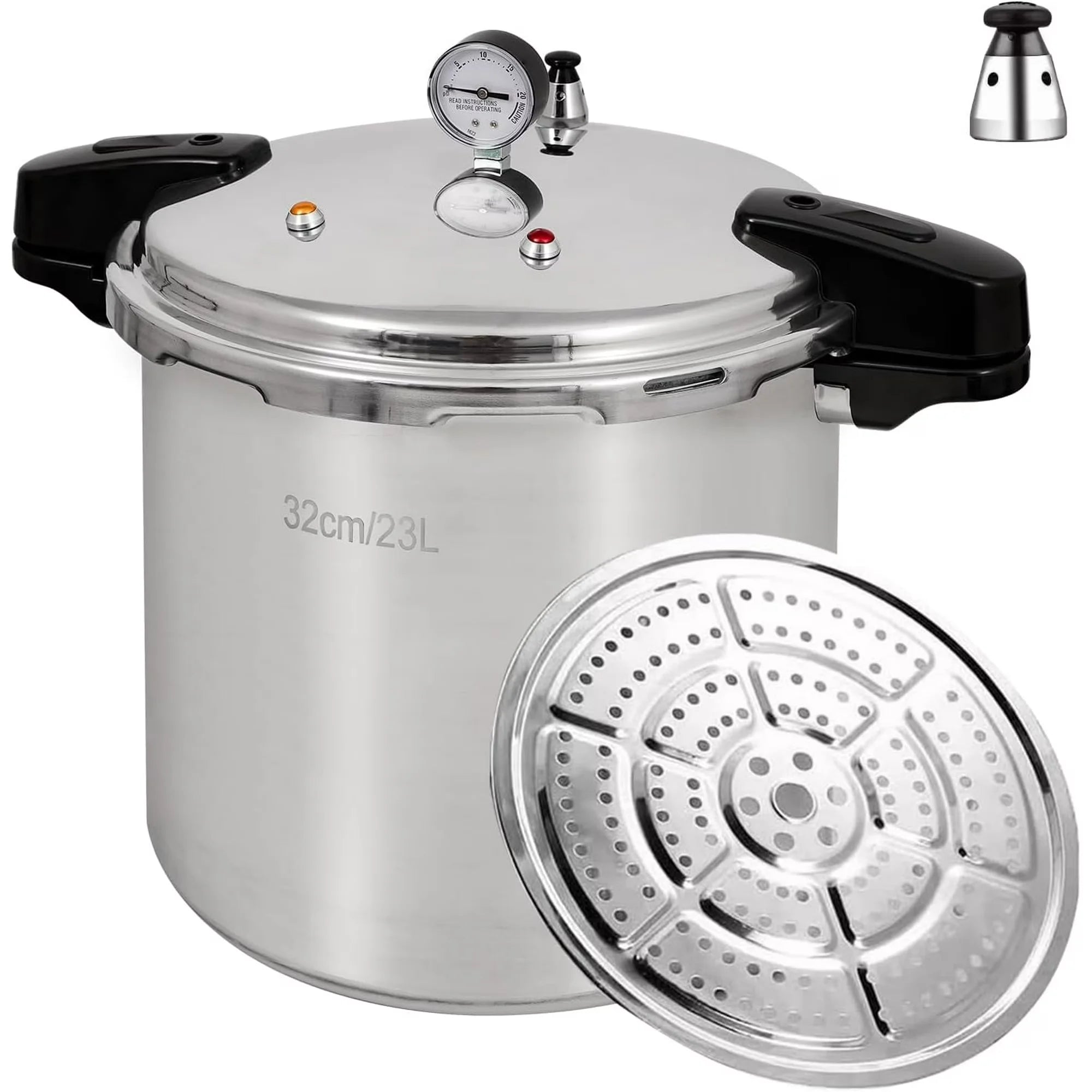 UNIFULL 24 Quart/23 Liter Pressure Cooker.Pressure Canner with Pressure Gauge.Pressure Relief Valve - 15 PSI.and Sealing Ring