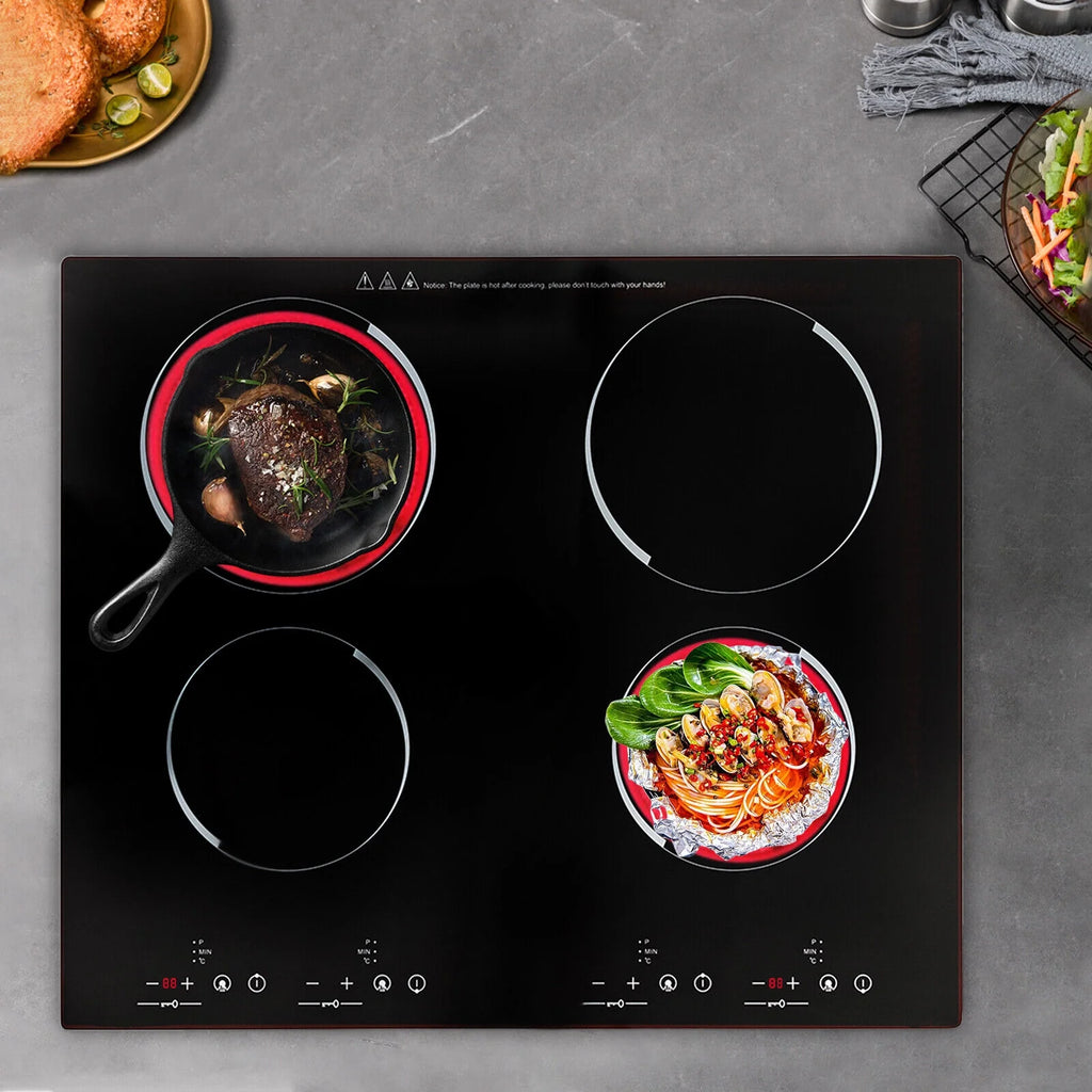 4-Burners Electric Ceramic Cooktop Built-in Cooktop Stove Ceramic Cooking Stove for kitchens. cabins