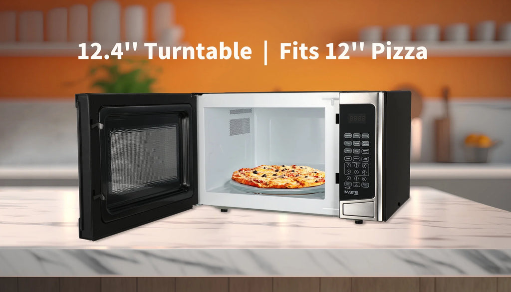 Emerson 1.2 Cu Ft. 1000W Stainless Steel Countertop Microwave Oven with Inverter Technology. Touch Control. MWI1212SS
