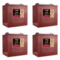 Trojan T-125 240Ah. 6V Deep Cycle Battery - 4 Pack