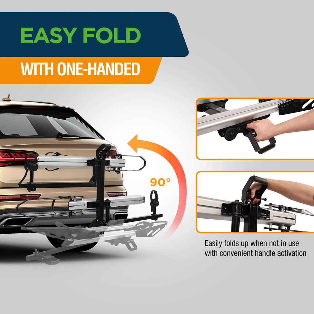 Young Electric Ebike Rack. 200lb Capacity. Alloy Steel Hitch Mount. Fits 5-Inch Fat Tire Bikes. 2-Inch Receiver