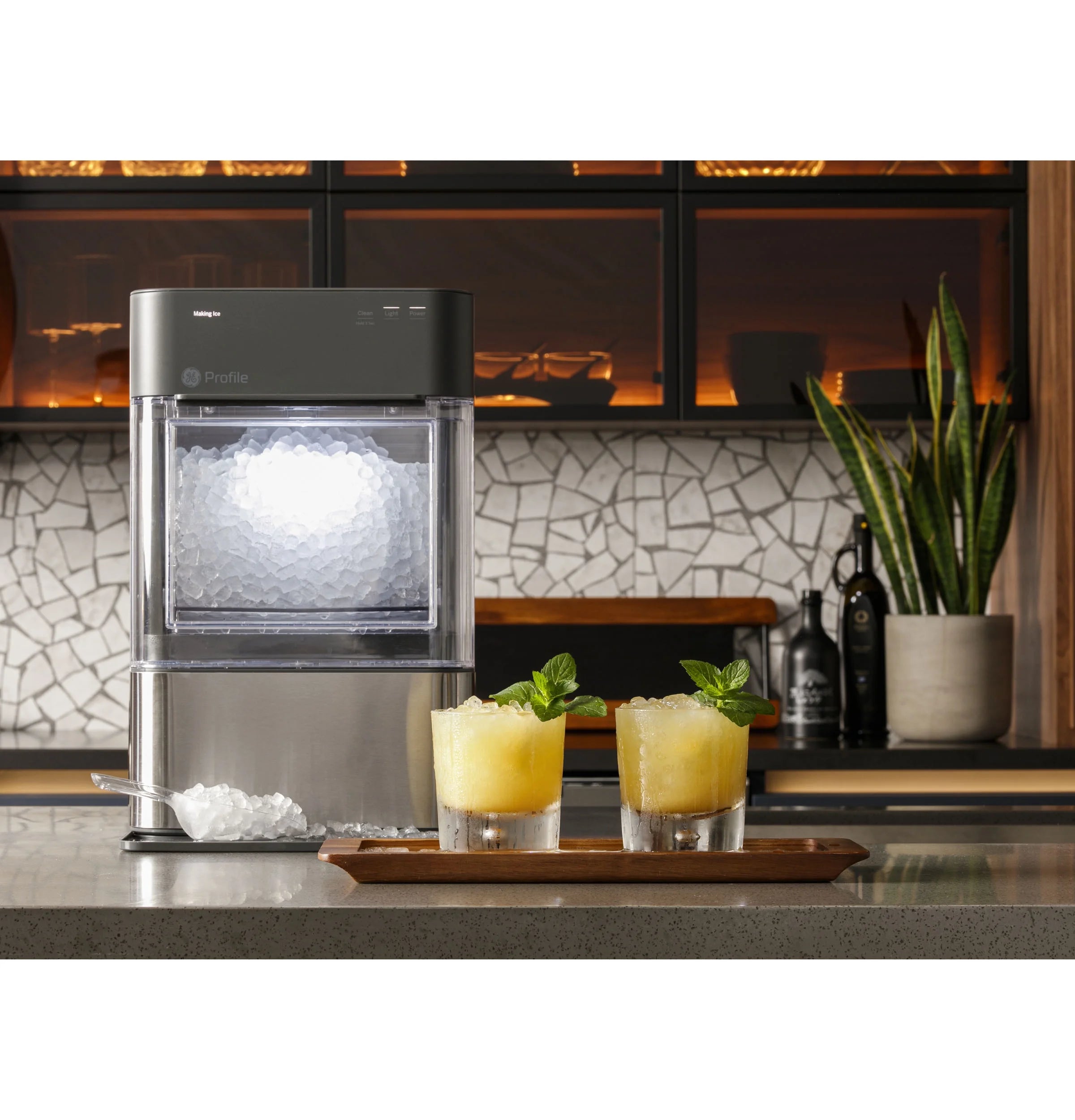 GE Appliances Opal 2.0 Countertop Nugget Ice Maker. 38 lb Maximum Output. Industrial