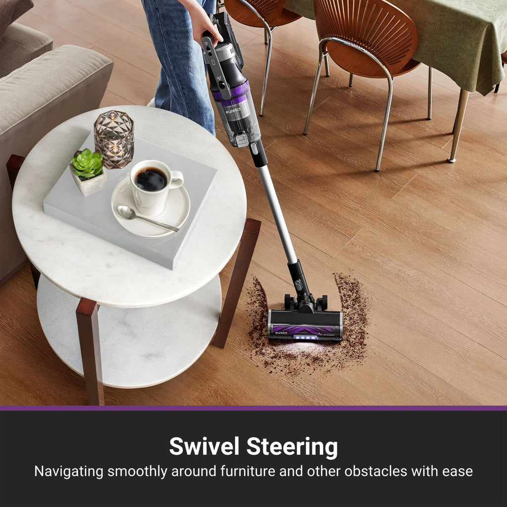 Eureka Stylus Elite Anti-Tangle Cordless Stick Vacuum Cleaner. 60 Minute Runtime. Auto-Empty Dust Station. Pet Hair. Multi-Surface. NEC490SE