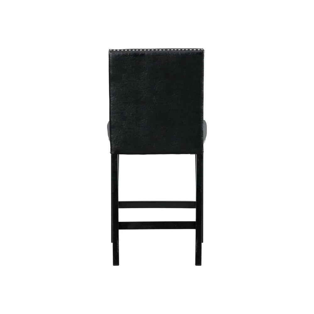 Picket House Celine 5PC Counter Dining Set with 4 Black Faux Leather Chairs