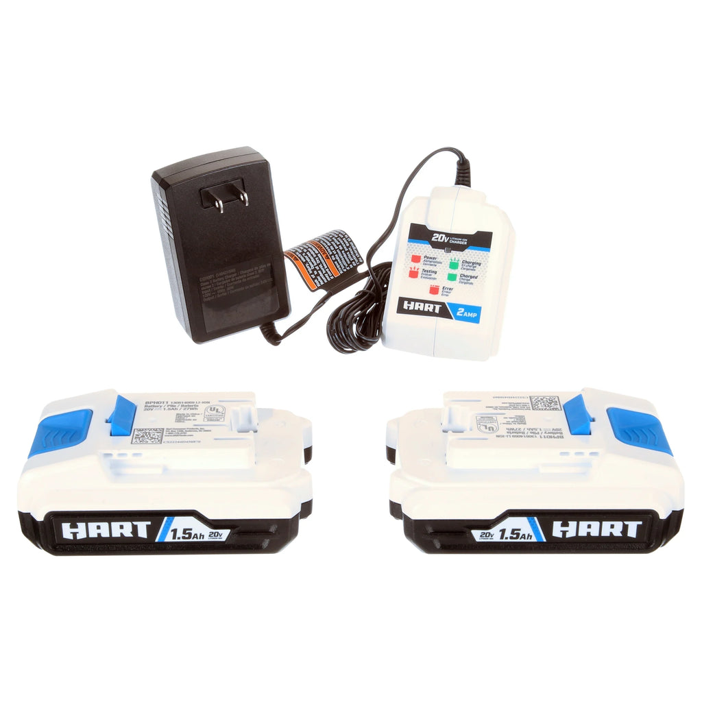 HART 20-Volt Cordless 1/4 Hex Chuck Impact Driver Kit. (2) 1.5Ah Lithium-Ion Batteries. Gen 2