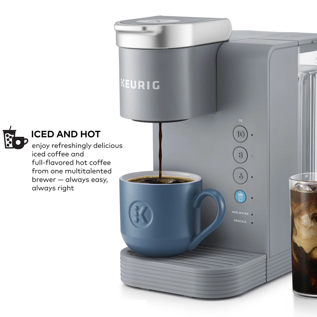 Keurig K-Iced Essentials Iced and Hot Single-Serve K-Cup Pod Coffee Maker. White