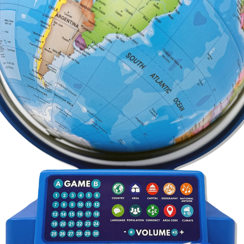 Dr. STEM: Interactive Talking Globe - Touch & Learn. Geographic Education Learning Set. Smart Pen. Electronic Game Panel. 300 Quiz Questions. Kids 6+