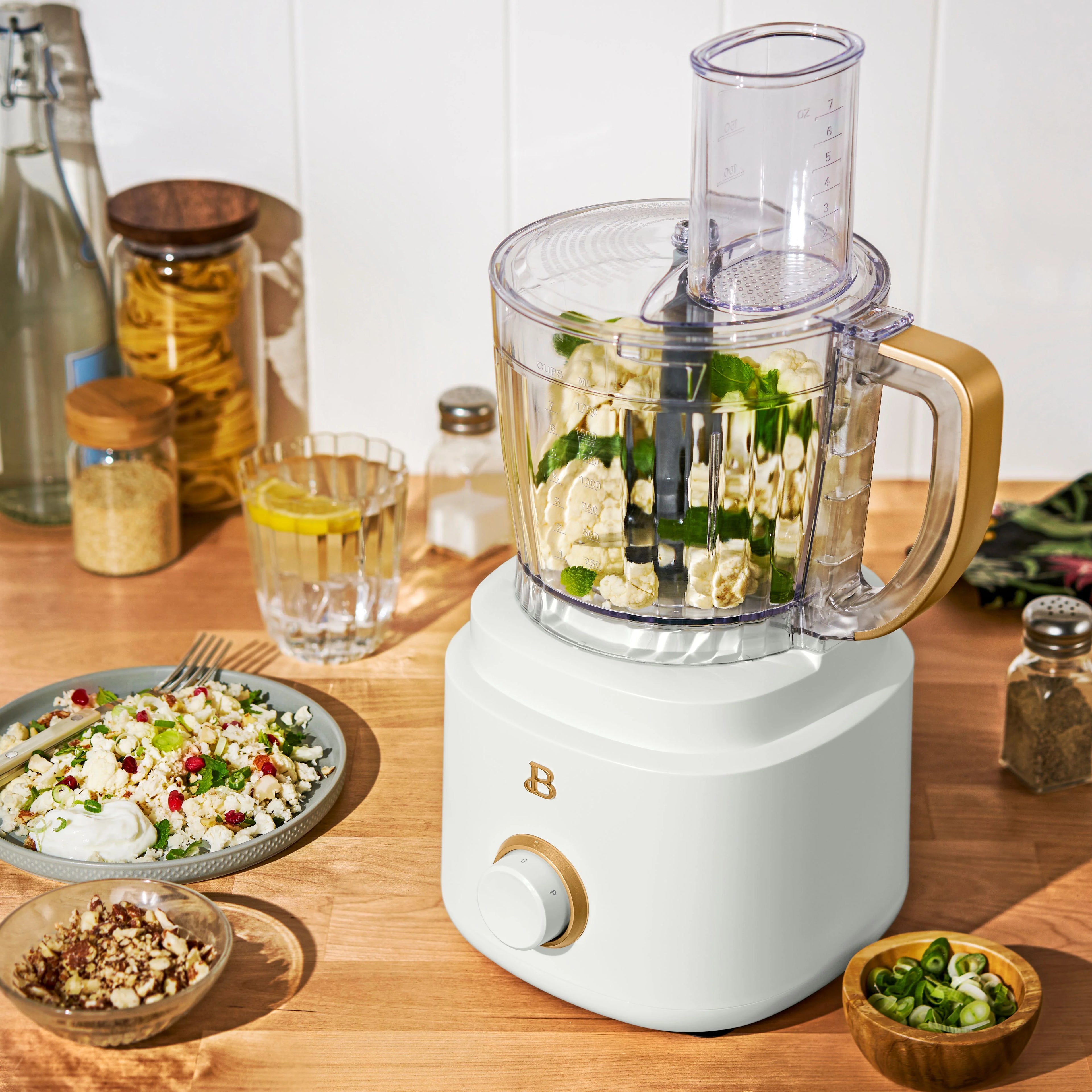Beautiful 10-Cup Food Processor with Accessories. White Icing by Drew Barrymore