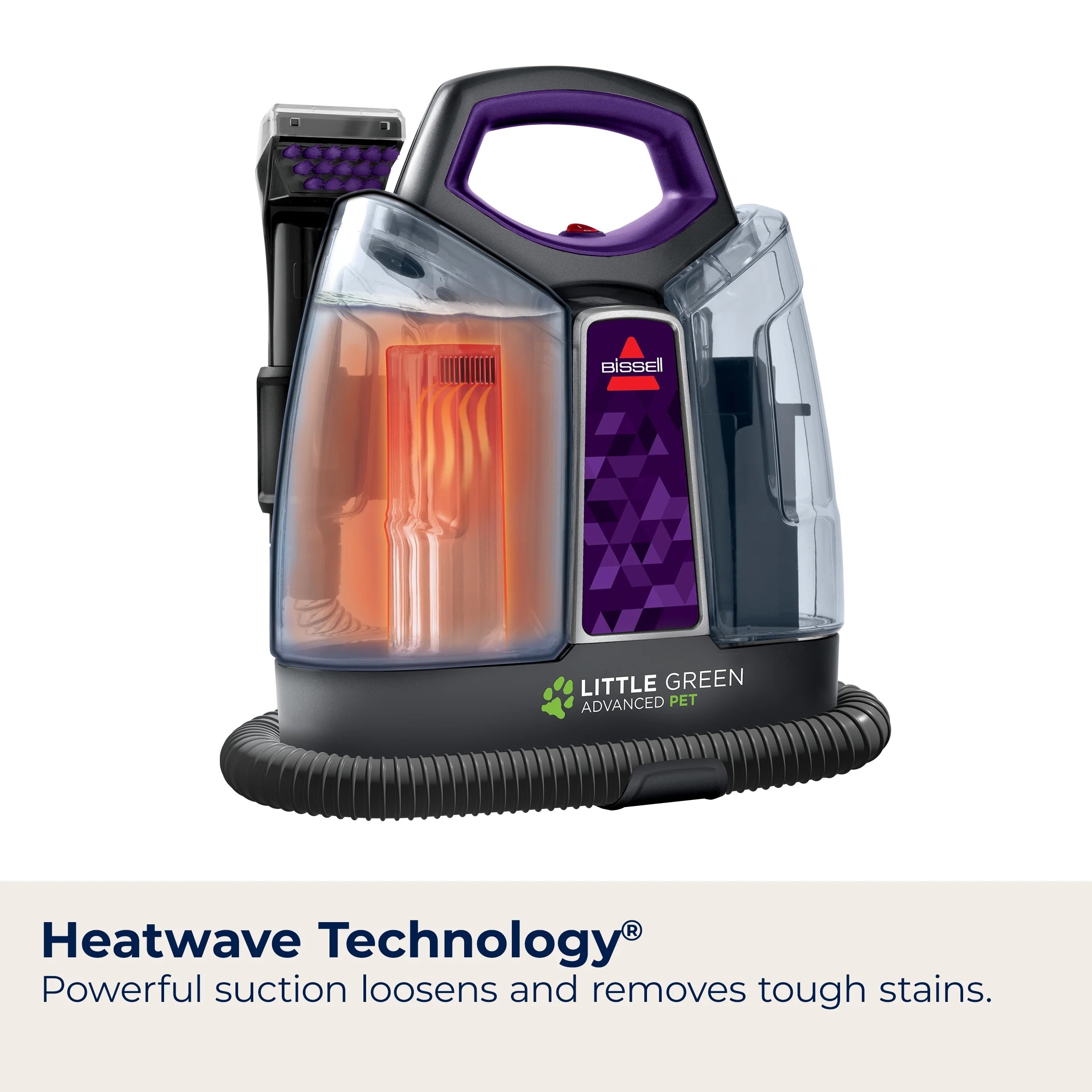 BISSELL Littlle Green ProHeat Advanced Pet Portable Deep Cleaning. for Carpet. Upholstery. and Auto. tough stain removal. Heatwave Technology. Lightweight. 2513W