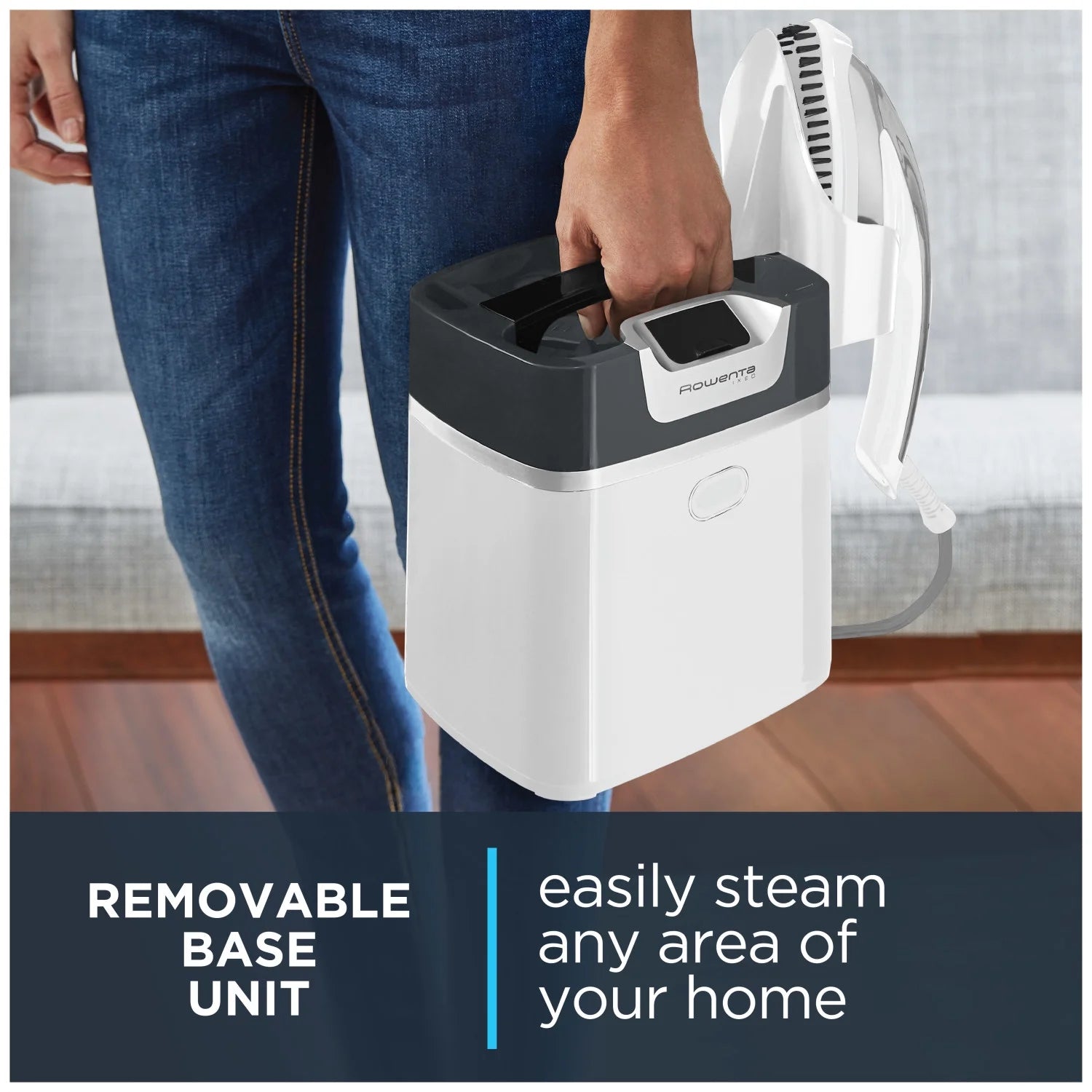 Rowenta IXEO Full Size Steamer for Clothes with Ironing Board. Garment Steamer. 65 Inch. 1500 Watts. Portable. QR1410