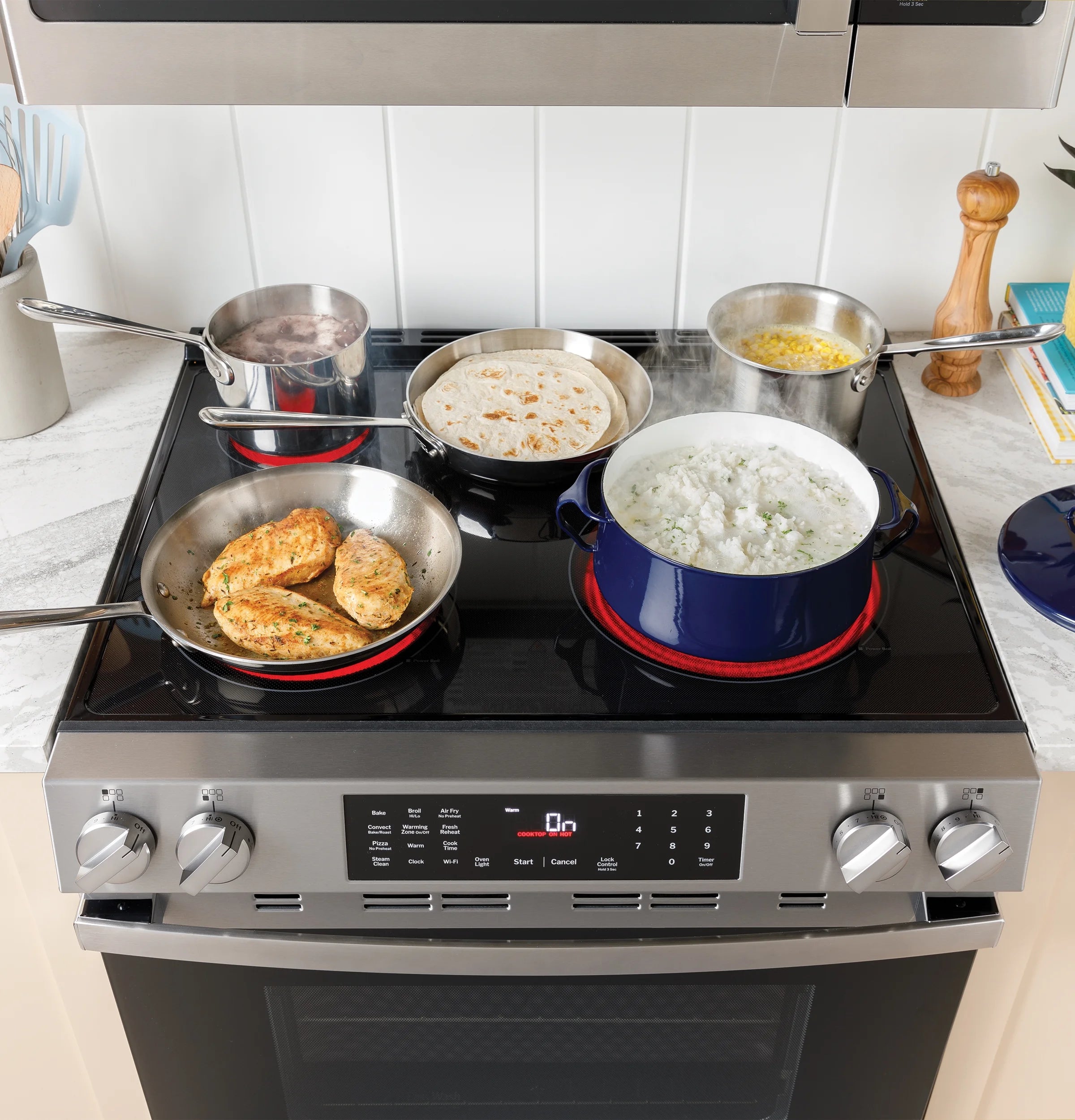 GE? 30 5.0 Cu. ft. 240 Volts Free-Standing Electric Range with Crisp Mode in Stainless Steel