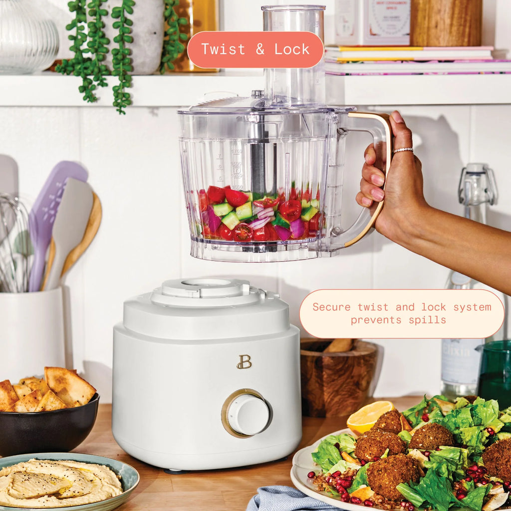 Beautiful 10-Cup Food Processor with Accessories. White Icing by Drew Barrymore