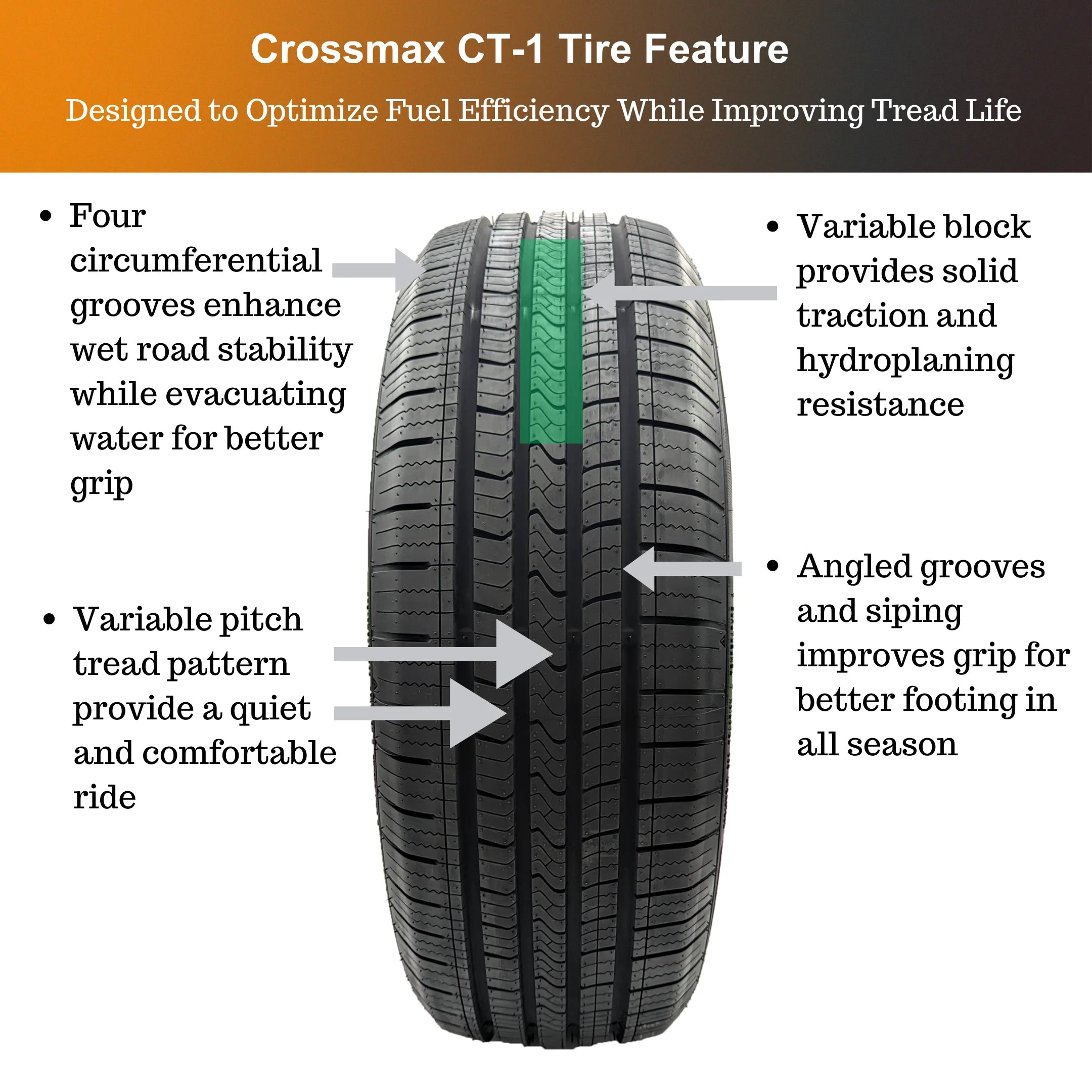 Crossmax 225/50R17 98V XL CT-1 All-Season Tire