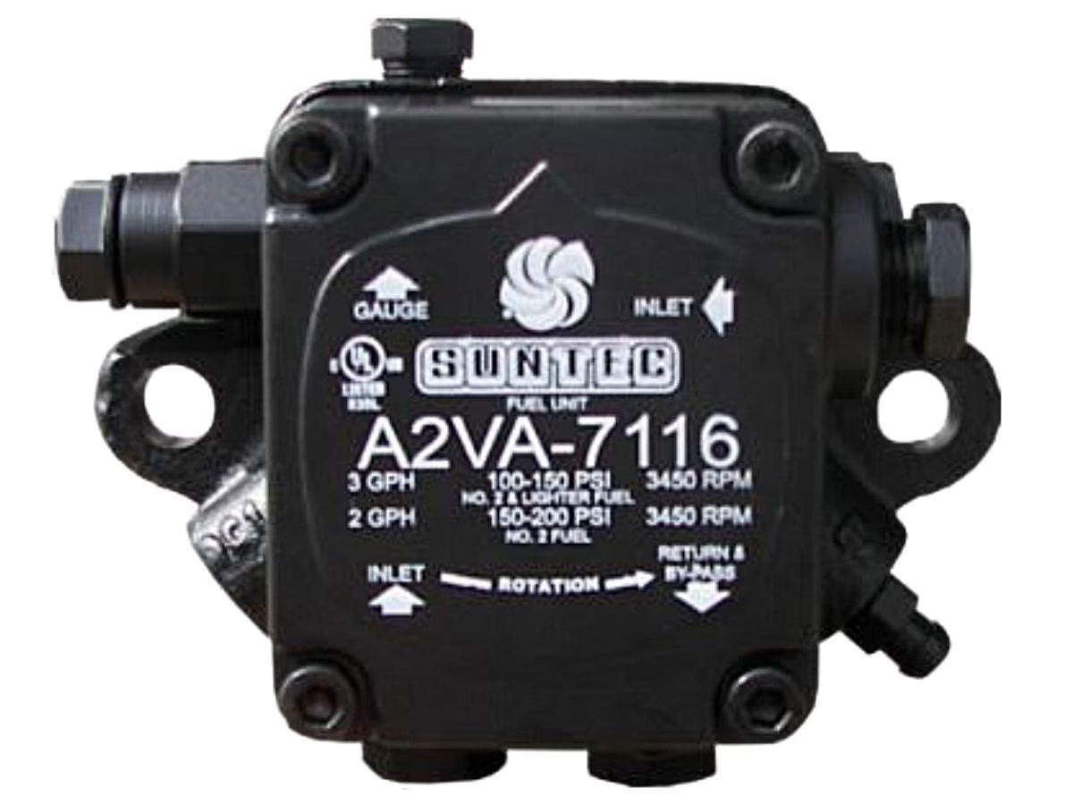 Suntec A2VA-7116 Single Stage Oil Pump. 3 GPH. 100 PSI. 4.2 lbs. Black