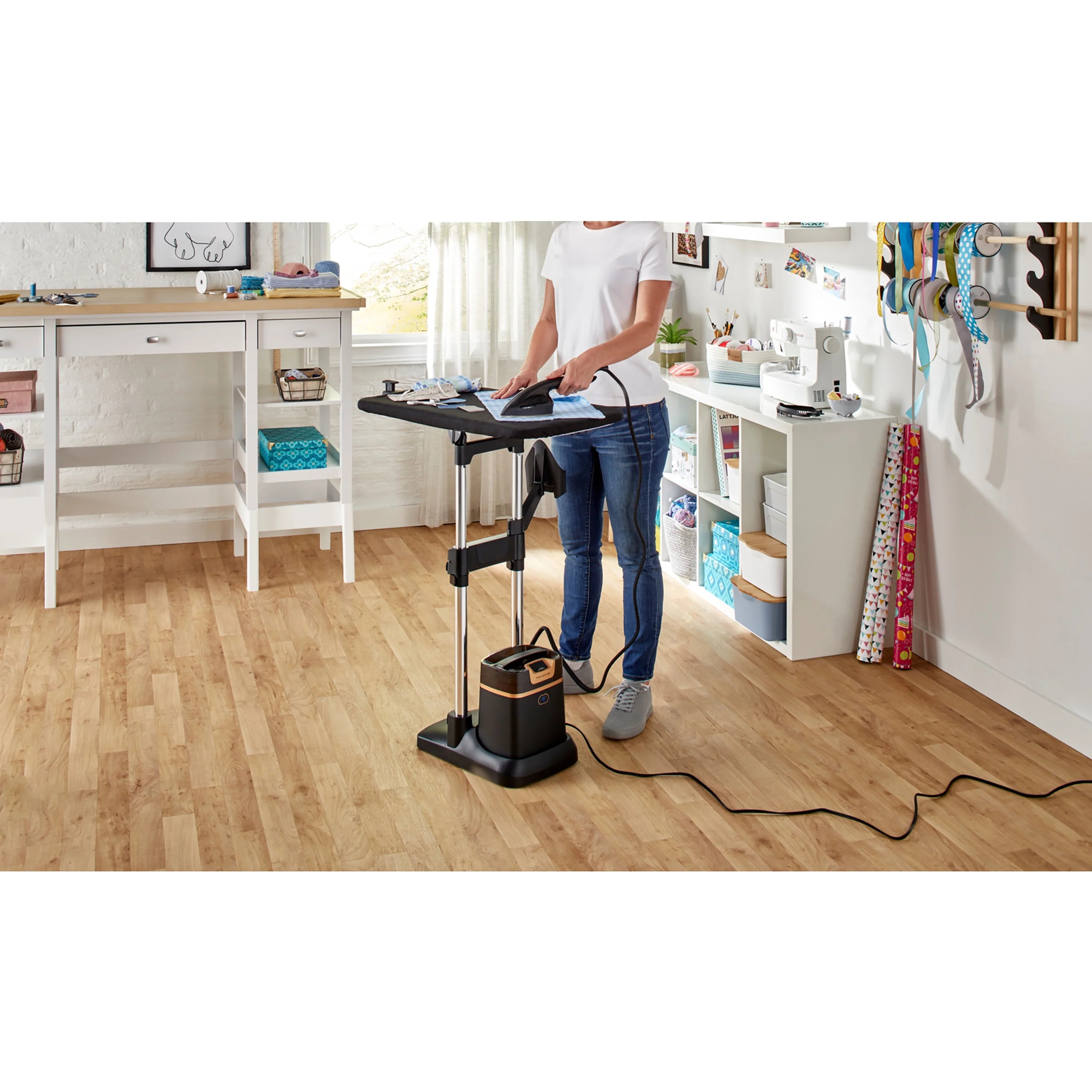 Rowenta IXEO Full Size Steamer for Clothes with Ironing Board. Garment Steamer. 65 Inch. 1500 Watts. Portable. QR1410