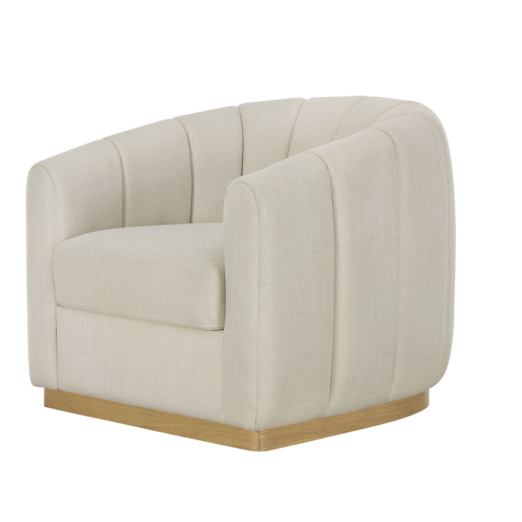 Better Homes & Gardens Lillian Accent Swivel Chair. Cream Linen