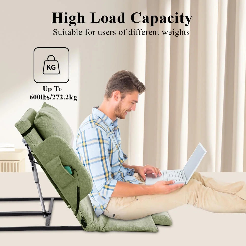 Adjustable Power Lifting Bed Backrest for Elderly Patient Injured. Sit-up Back Rest Chair for Neck Lumbar Back Support. Electric Lifting Backrest for Bed (Gray)