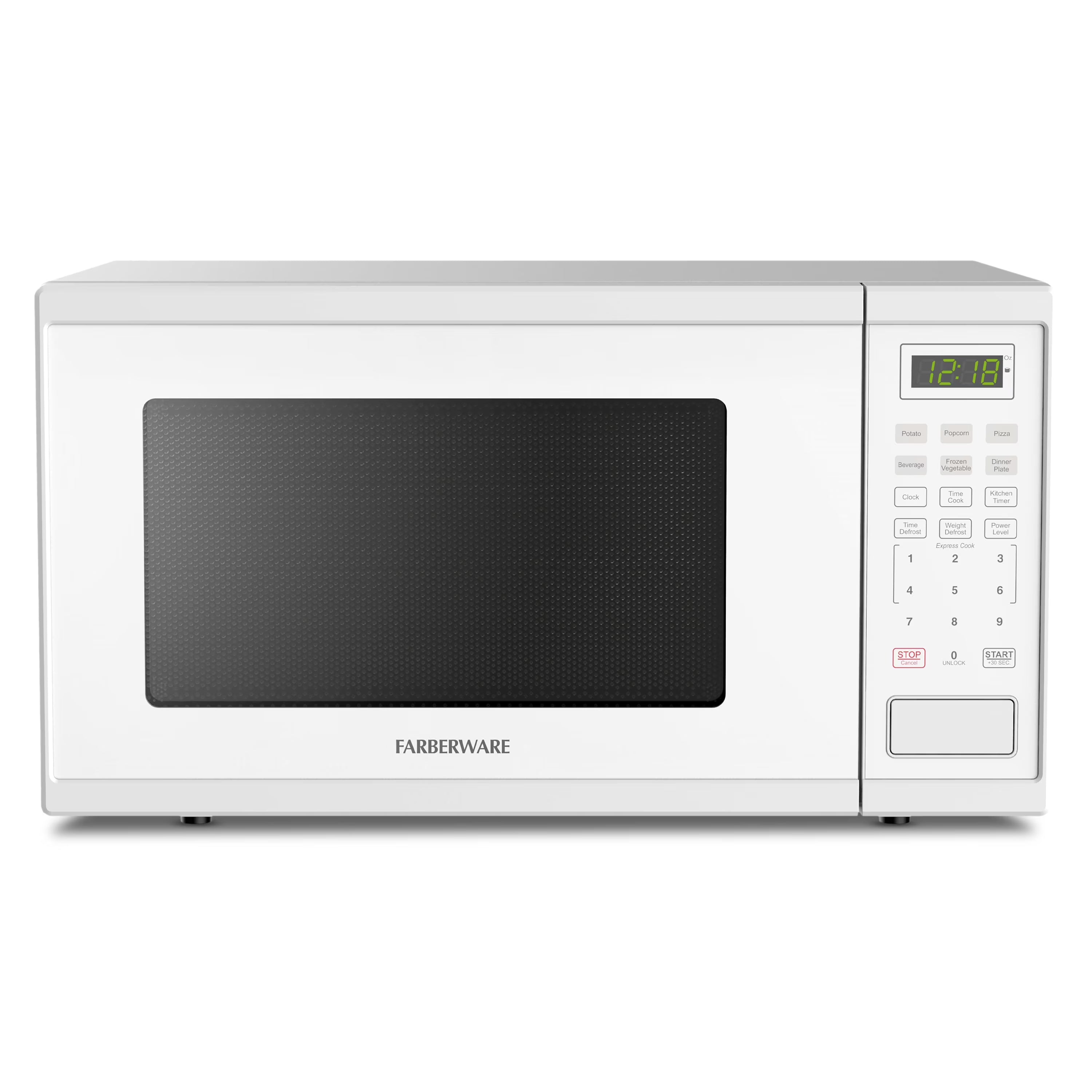 Farberware Countertop Microwave Ov 1100 Watts. 2.2 cu ft - Smart Sensor With LED Lighting and Child Lock - Perfect for Apartments and Dorms - Easy Clean Black Interior. Stainless Steel