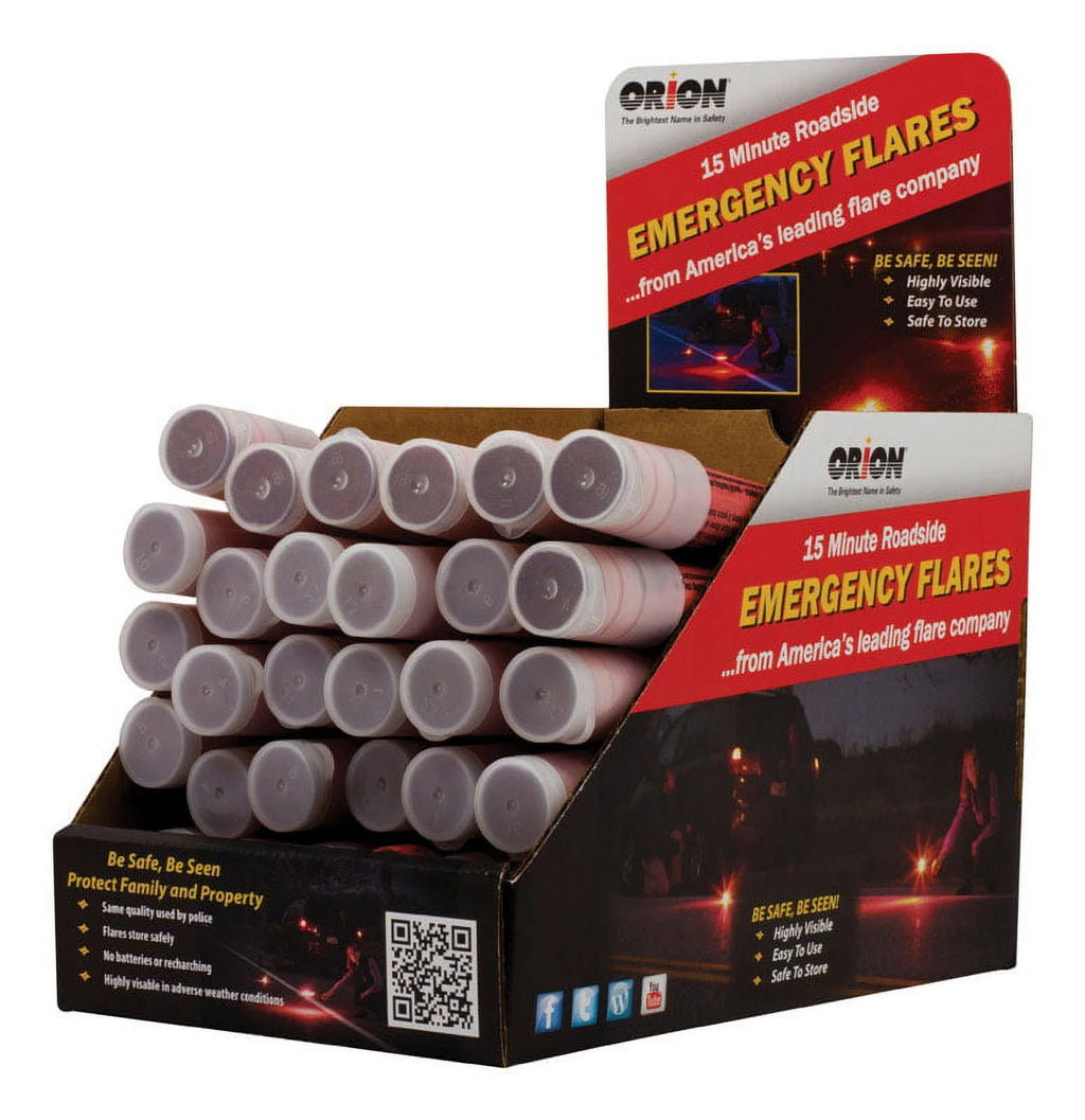 Orion Safety Products 0715 15 Minute Flare. No Spike/No Stand - 72 Count