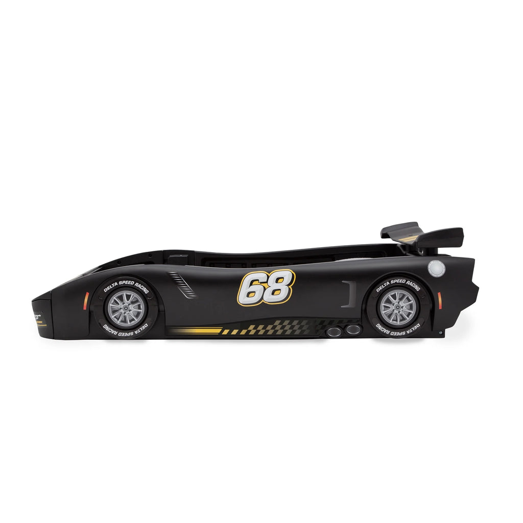 Delta Children Turbo Race Car Twin Bed. Blue