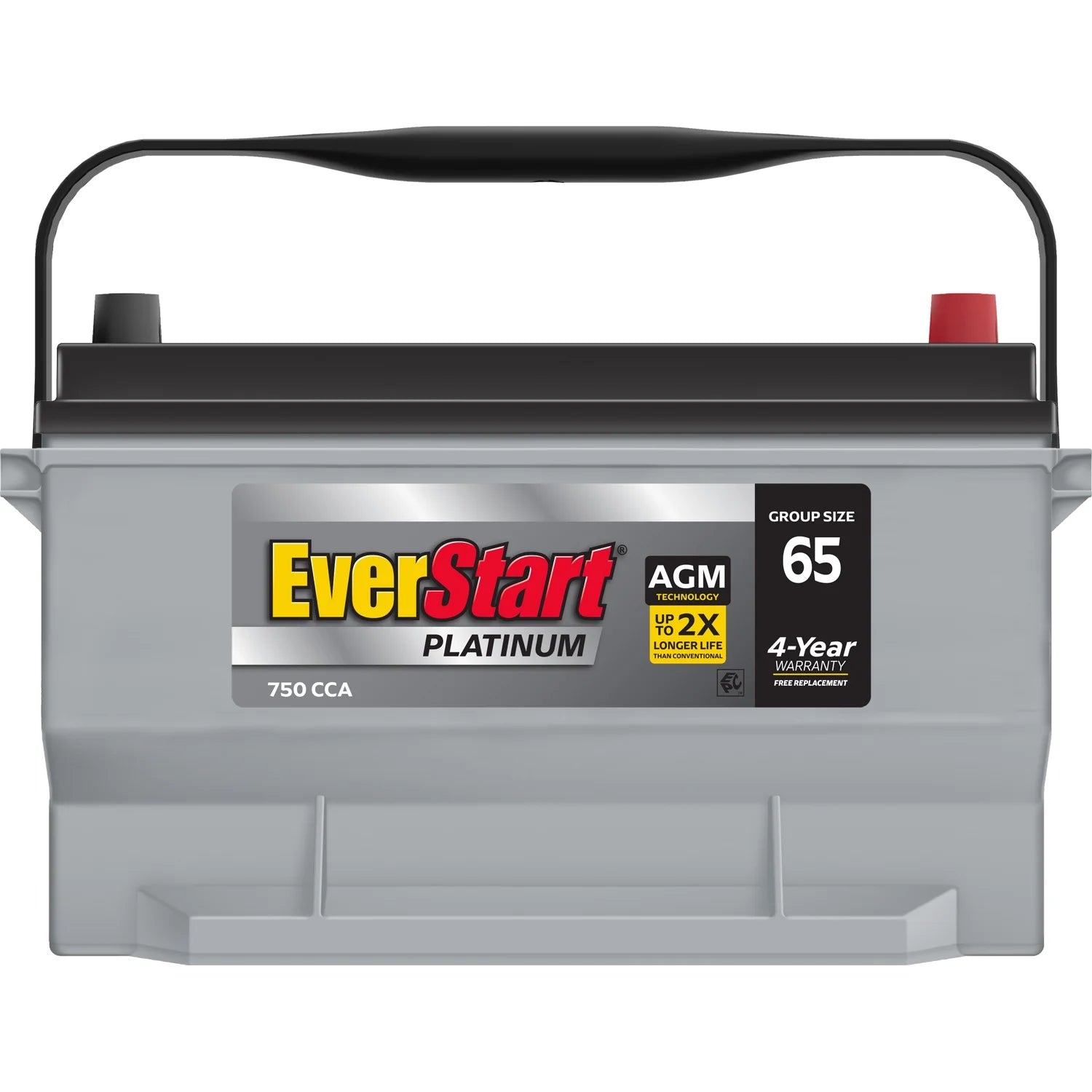 EverStart Platinum BOXED AGM Battery. Group Size 65 12 Volt. 750 CCA