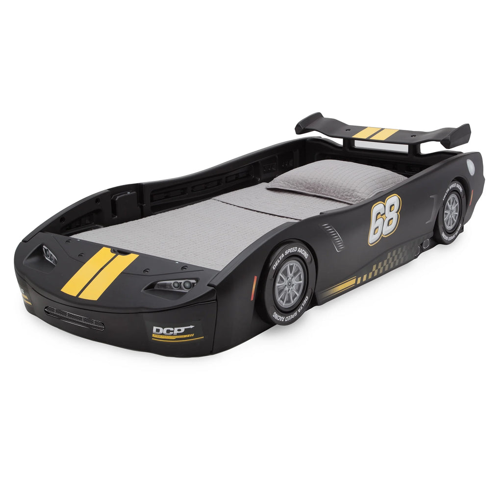 Delta Children Turbo Race Car Twin Bed. Blue